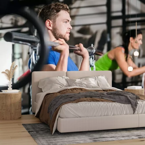 Sticker Crossfit Training mit Langhantel und Ketten