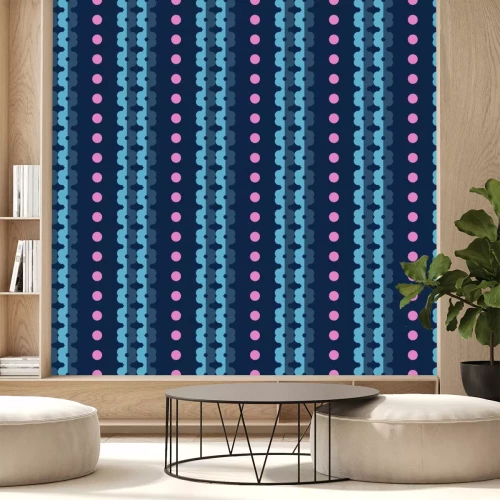 Sticker Nahtlose bunte Vektor Hintergrund mit dekorativen Blumen und Tupfen