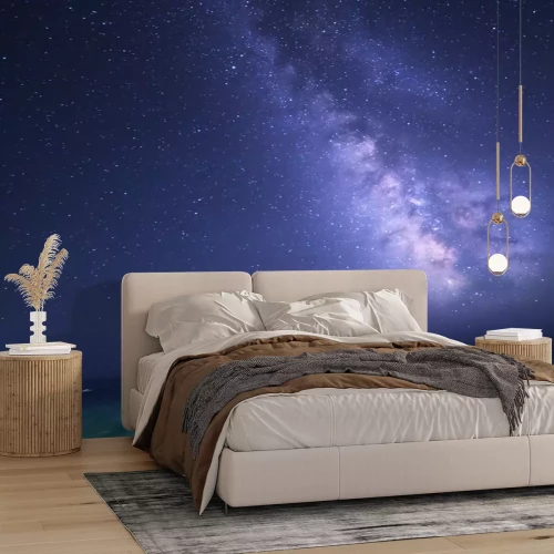 Sticker Milchstraßengalaxie vom Strand aus gesehen