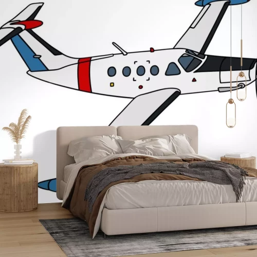 Sticker Kleine Uhr Flugzeug / Handzeichnung, Vektor-Illustration