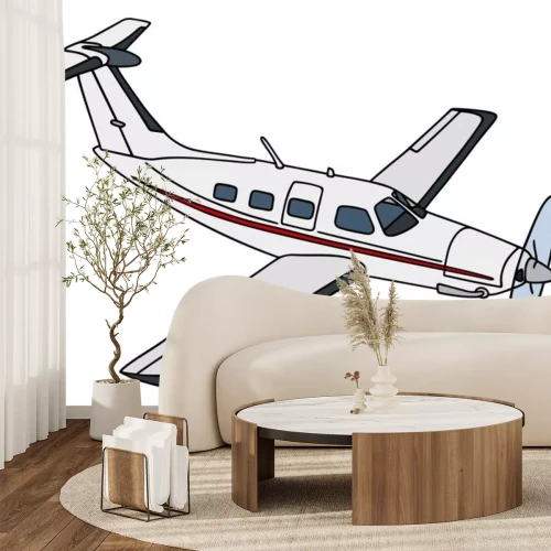 Sticker Propellerflugzeug / Handzeichnung, Vektor-Illustration