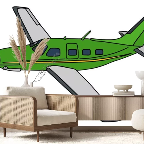 Sticker Propellerflugzeug / Handzeichnung, Vektor-Illustration