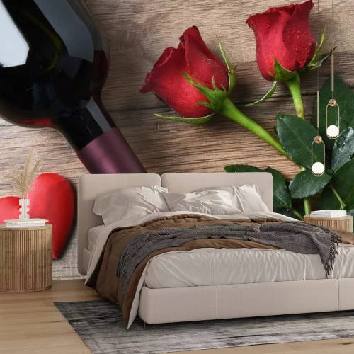 Sticker Rosen  Wein und Herz