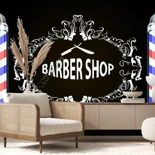 Fototapete Schild eines Friseursalons