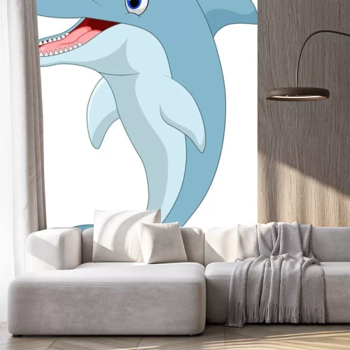 Sticker Zeichnung Delfin mit einem Lächeln