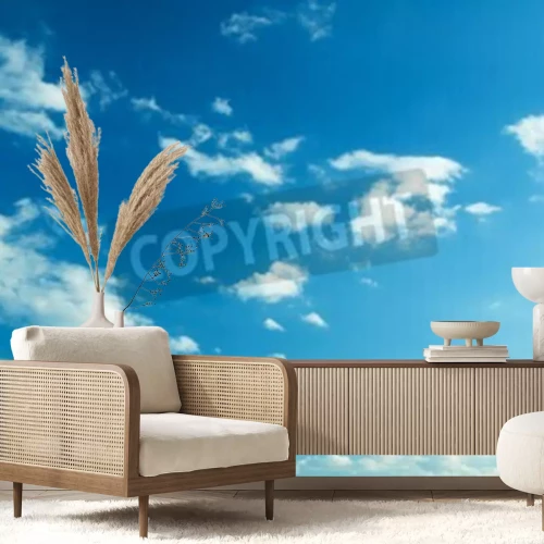 Fototapete Flauschige Wolken am Himmel