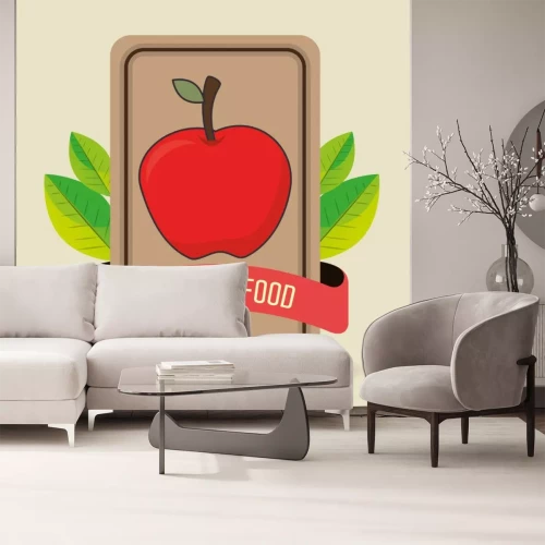 Sticker Roter Apfel Logo mit Aufschrift