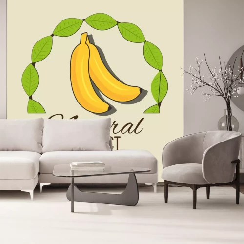 Sticker Bio-Bananen einfache Werbegrafik