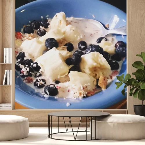 Sticker Bananen und andere Früchte im Haferbrei