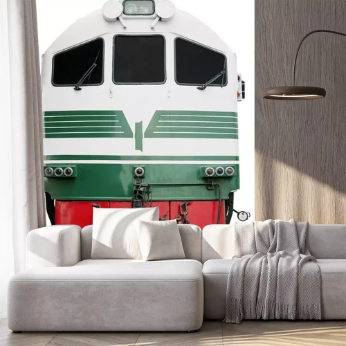 Sticker Diesellokomotive auf weiß