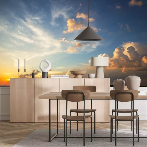 Fototapete Mehrfarbiger Himmel bei Sonnenuntergang