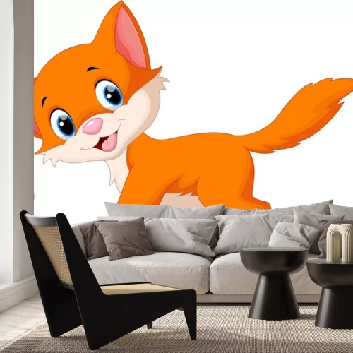 Sticker Rote Katze für Kinder Märchenfigur