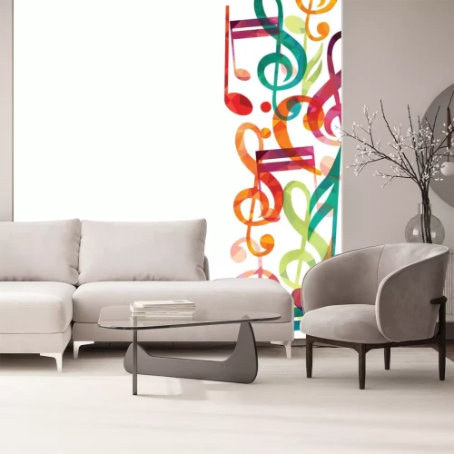 Sticker Bunte Werbung für ein Musikfestival minimalistische Grafik