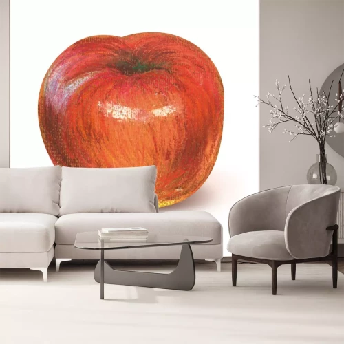 Sticker Roter Apfel Buntstiftzeichnung