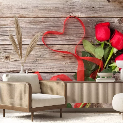 Sticker Drei Rosen mit einer Schleife