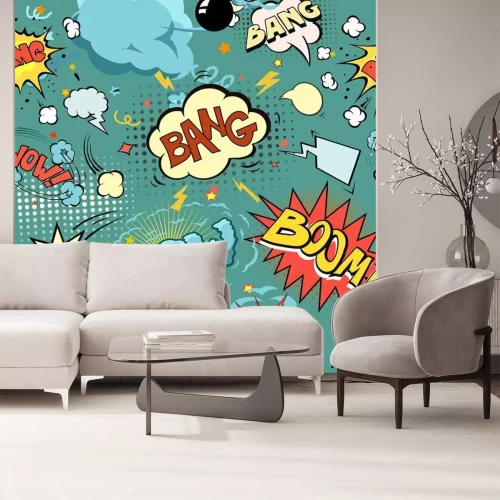 Fototapete Texte und Sprechblasen im Cartoon-Stil