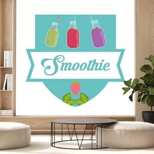 Sticker Sommergetränke Werbung für Smoothie