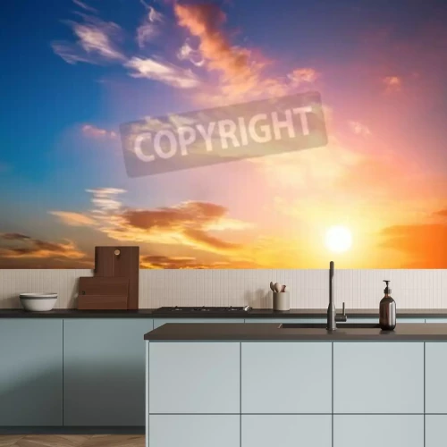 Fototapete Sonniger Himmel und Wolken