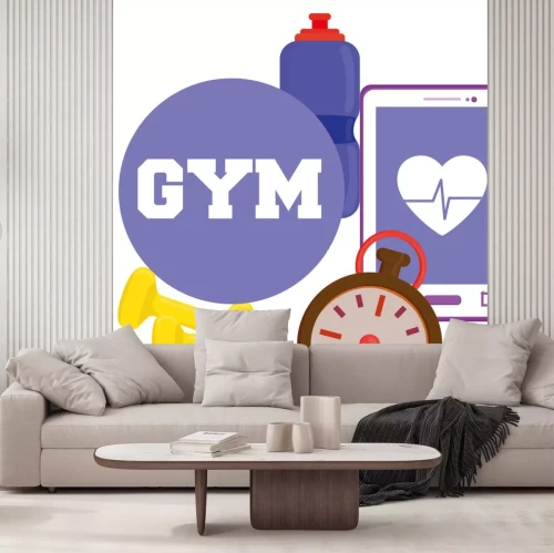 Sticker Fitness-und Fitness-Symbole Design