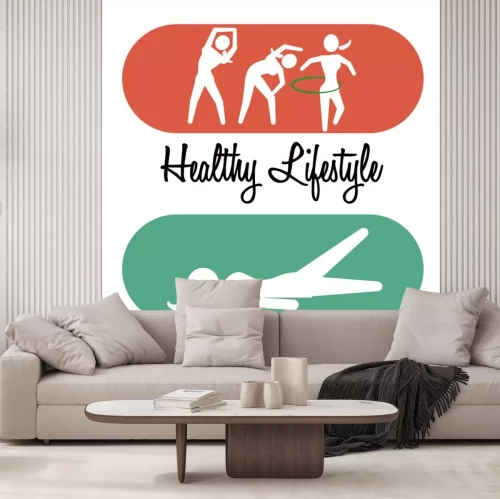 Sticker Fitness-und Fitness-Symbole Design