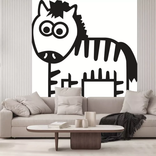 Sticker Zebra mit großen Augen
