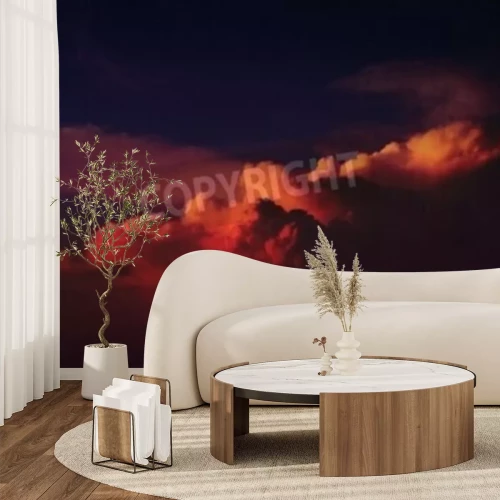 Fototapete Landschaft in Orange