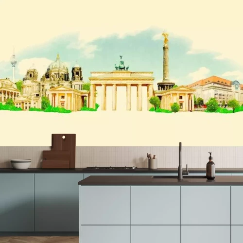 Sticker Vektor-Aquarell BERLIN Stadt Abbildung