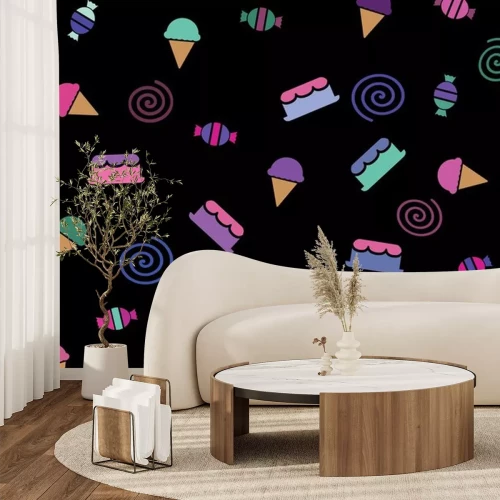 Sticker Süßigkeiten Eis Bonbons und Lutscher