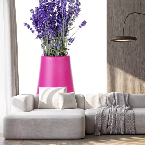Sticker Lavendel in einer rosa Vase