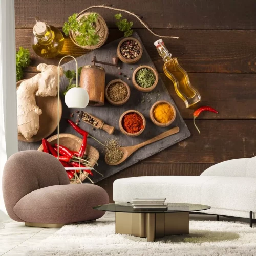 Sticker Retro Gewürze künstlerische Komposition