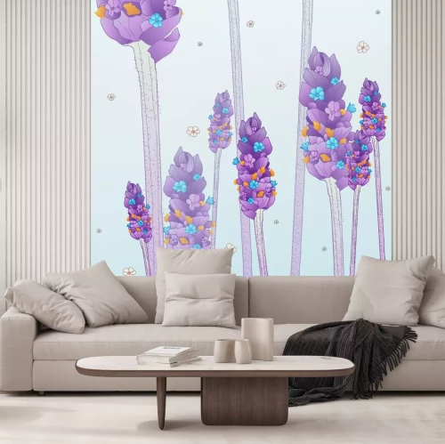 Sticker Lavendel auf einer märchenhaften Darstellung