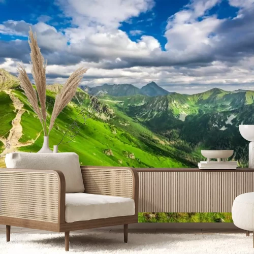 Fototapete Tatra Berge Gipfel im sonnigen Tag