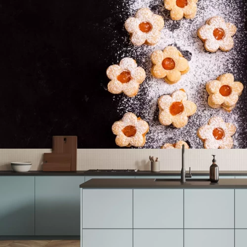 Sticker Mürbeteig mit Puderzucker