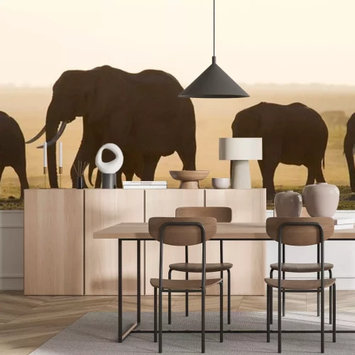 Sticker Elefanten 3D auf Safari