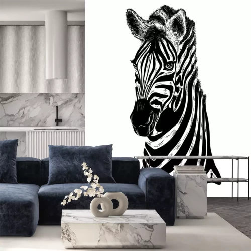 Sticker Zebra in einer Zeichnung