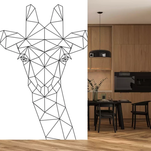 Sticker Giraffe in geometrischer Form