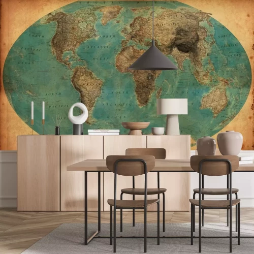 Fototapete Retro-Weltkate