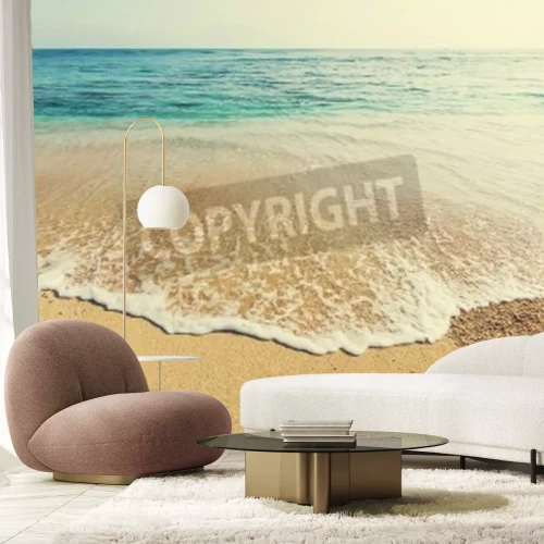 Fototapete Strand mit Wellen