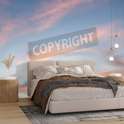 Fototapete Pastellfarbener Himmel bei Sonnenuntergang