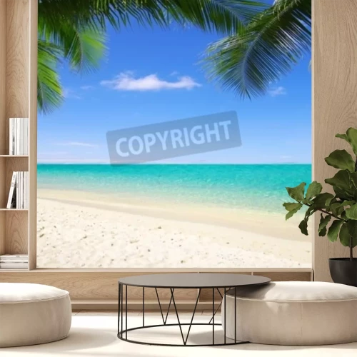 Fototapete Strand und ruhiges Meer