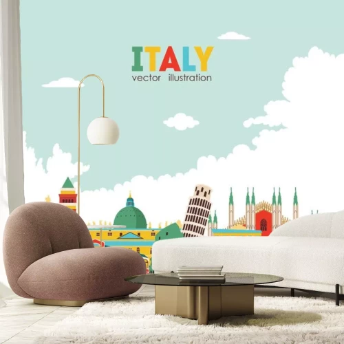 Sticker Skyline von Italien. Abbildung