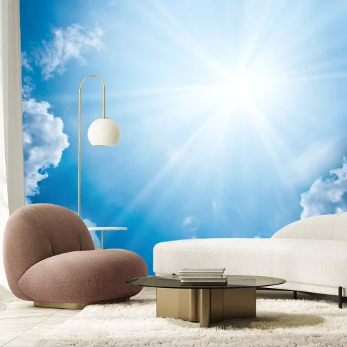 Fototapete Himmel mit zerstreuten Sonnenstrahlen