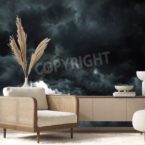 Fototapete Dunkler stürmischer Himmel