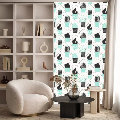 Tapete Muster mit Kakteen