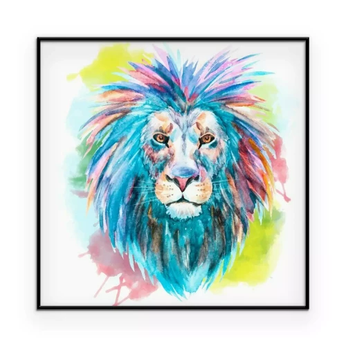 Poster Aquarell Vektor Löwe