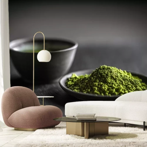 Sticker Matcha Tee Kelch und Pulver