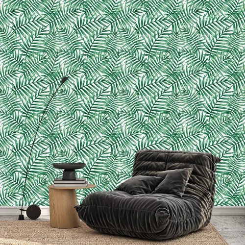 Tapete Erfrischender Blattdruck