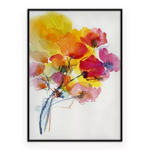 Poster Mohnblumen malerei aquarell