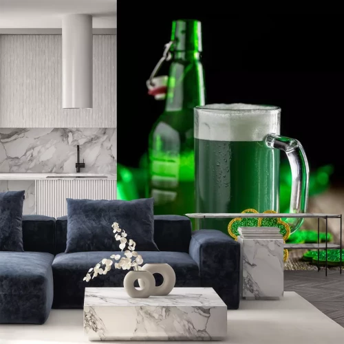 Sticker Alkoholische Getränke Bier am St. Patrick's Day