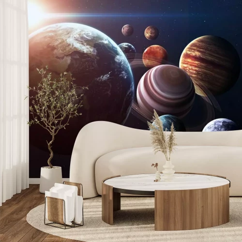 Fototapete 3D-Sonnensystem